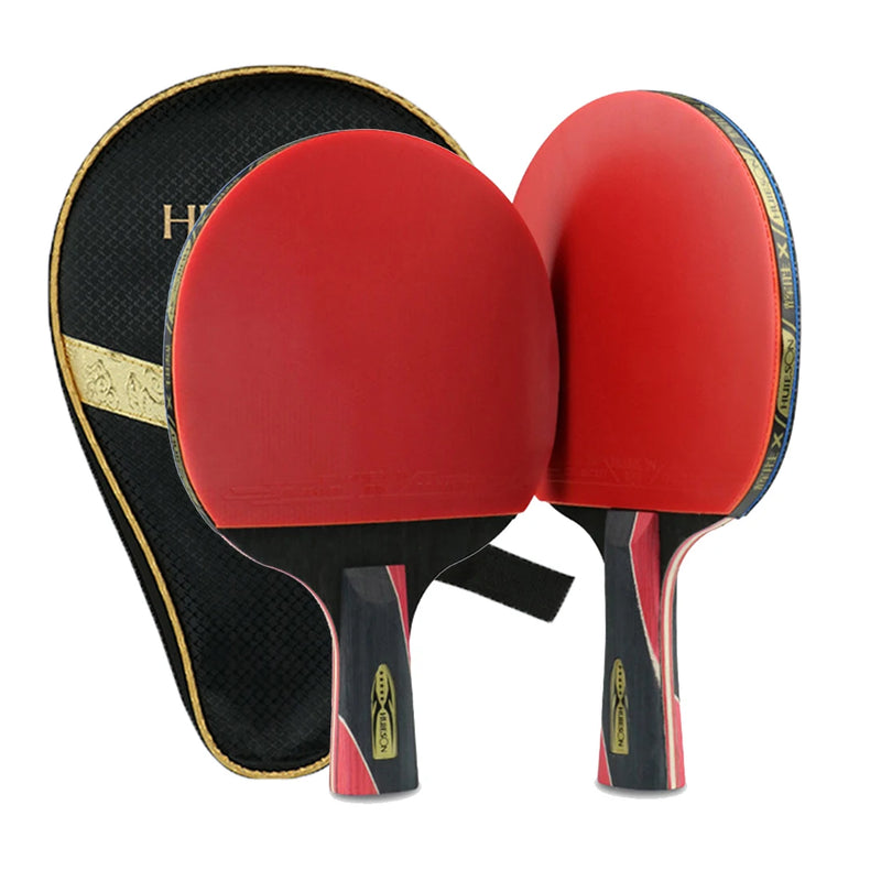 Ping Pong Paddle Hard Case Single Professional Training Carbon Table Tennis Bat Racket Ping Pong Paddle Raquetes de tênis de mesa