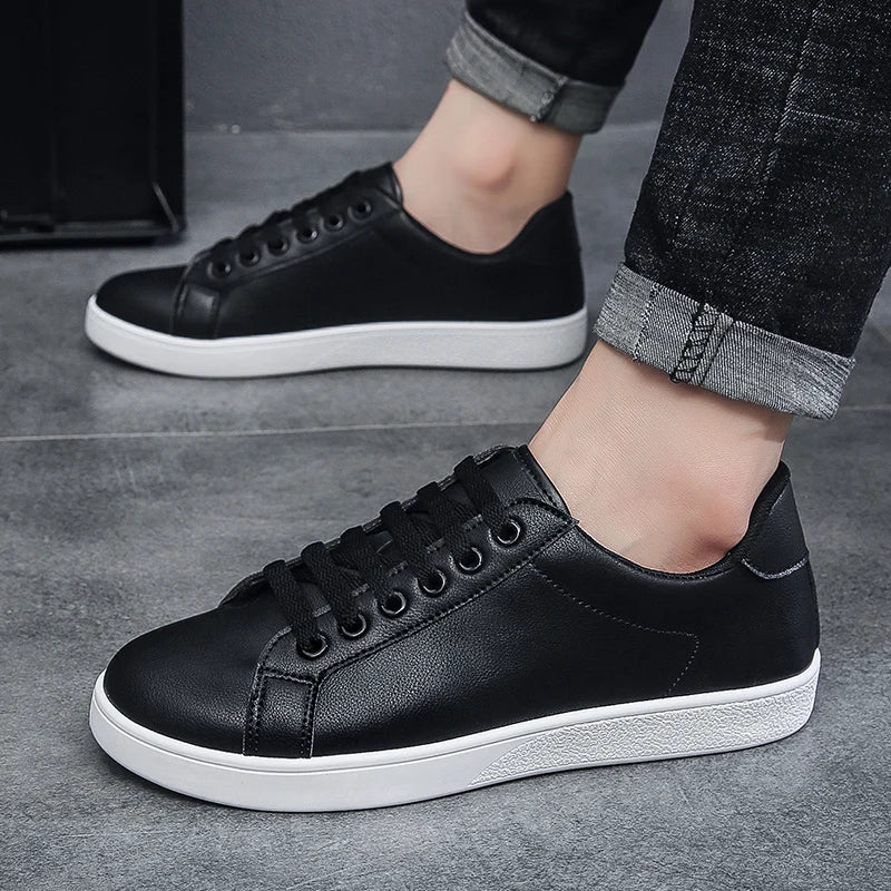 Versão coreana masculina sapatos brancos outono nova moda casual esportes tendência antiderrapante leve confortável sapatos baixos sapatos masculinos