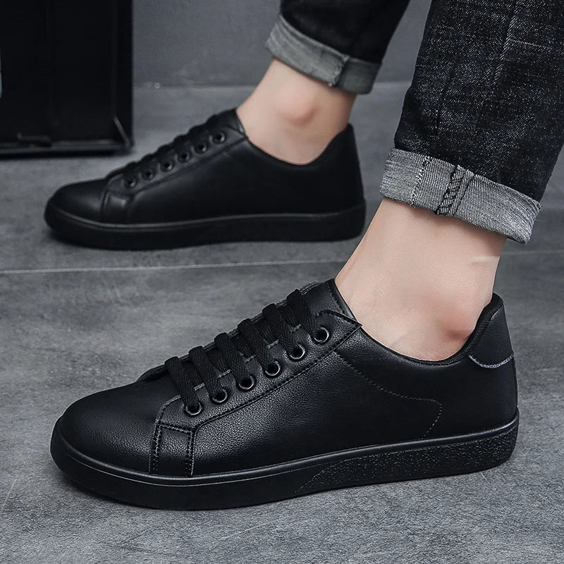 Versão coreana masculina sapatos brancos outono nova moda casual esportes tendência antiderrapante leve confortável sapatos baixos sapatos masculinos