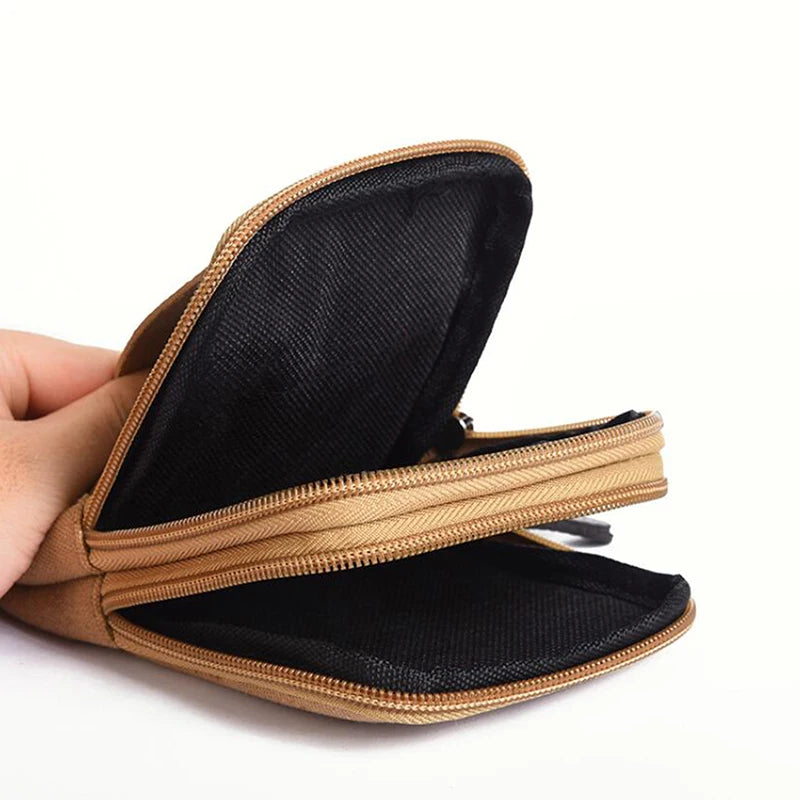 Casual Masculino Zíper Homens Cintura Bolsas Pequenas Cor Sólida Porta-Cartões 4 Polegadas Telefone Pacotes Cinto Fanny Bolsa 2023 Novo